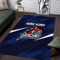 Hong Kong Rugby Area Rug Dragons Go Champions