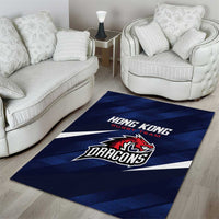 Hong Kong Rugby Area Rug Dragons Go Champions