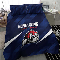Hong Kong Rugby Bedding Set Dragons Go Champions