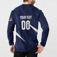 Custom Hong Kong Rugby Button Sweatshirt Dragons Go Champions