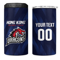 Custom Hong Kong Rugby 4 in 1 Can Cooler Tumbler Dragons Go Champions