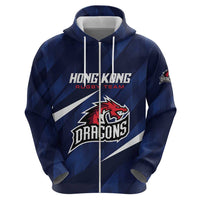 Custom Hong Kong Rugby Hoodie Dragons Go Champions
