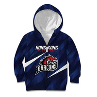 Custom Hong Kong Rugby Kid Hoodie Dragons Go Champions