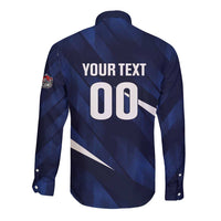 Custom Hong Kong Rugby Long Sleeve Button Shirt Dragons Go Champions