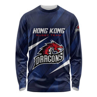 Custom Hong Kong Rugby Long Sleeve Shirt Dragons Go Champions