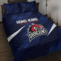 Hong Kong Rugby Quilt Bed Set Dragons Go Champions