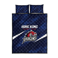Hong Kong Rugby Quilt Bed Set Dragons Go Champions