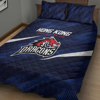 Hong Kong Rugby Quilt Bed Set Dragons Go Champions
