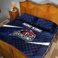 Hong Kong Rugby Quilt Bed Set Dragons Go Champions