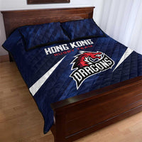 Hong Kong Rugby Quilt Bed Set Dragons Go Champions