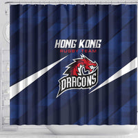 Hong Kong Rugby Shower Curtain Dragons Go Champions