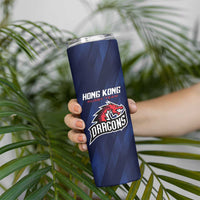 Custom Hong Kong Rugby Skinny Tumbler Dragons Go Champions