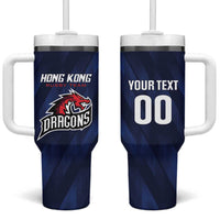 Custom Hong Kong Rugby Tumbler With Handle Dragons Go Champions
