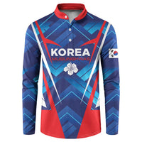 Custom Korea Rugby Button Sweatshirt Mugunghwas Go Champions