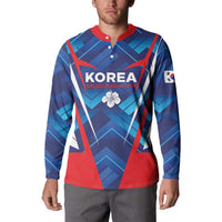 Custom Korea Rugby Button Sweatshirt Mugunghwas Go Champions
