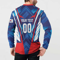 Custom Korea Rugby Button Sweatshirt Mugunghwas Go Champions