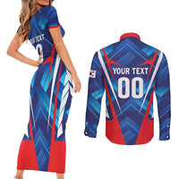 Custom Korea Rugby Couples Matching Short Sleeve Bodycon Dress and Long Sleeve Button Shirt Mugunghwas Go Champions