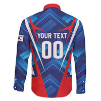 Custom Korea Rugby Family Matching Off Shoulder Short Dress and Hawaiian Shirt Mugunghwas Go Champions