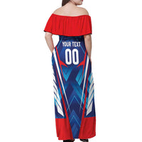 Custom Korea Rugby Off Shoulder Maxi Dress Mugunghwas Go Champions