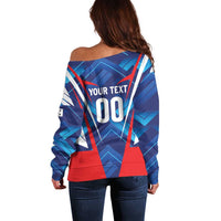 Custom Korea Rugby Off Shoulder Sweater Mugunghwas Go Champions