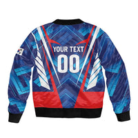 Custom Korea Rugby Sleeve Zip Bomber Jacket Mugunghwas Go Champions