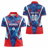 Custom Korea Rugby Women Polo Shirt Mugunghwas Go Champions