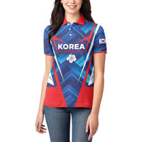 Custom Korea Rugby Women Polo Shirt Mugunghwas Go Champions