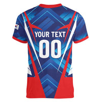 Custom Korea Rugby Women V-Neck T-Shirt Mugunghwas Go Champions