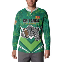 Custom Sri Lanka Rugby Button Sweatshirt Tuskers Go Champions