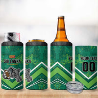 Custom Sri Lanka Rugby 4 in 1 Can Cooler Tumbler Tuskers Go Champions
