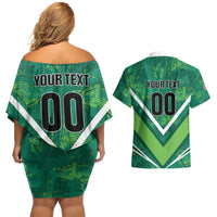 Custom Sri Lanka Rugby Couples Matching Off Shoulder Short Dress and Hawaiian Shirt Tuskers Go Champions