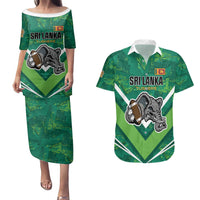 Custom Sri Lanka Rugby Couples Matching Puletasi and Hawaiian Shirt Tuskers Go Champions