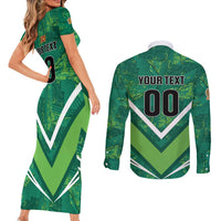 Custom Sri Lanka Rugby Couples Matching Short Sleeve Bodycon Dress and Long Sleeve Button Shirt Tuskers Go Champions