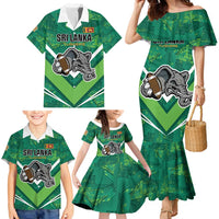 Custom Sri Lanka Rugby Family Matching Mermaid Dress and Hawaiian Shirt Tuskers Go Champions
