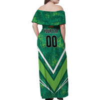 Custom Sri Lanka Rugby Family Matching Off Shoulder Maxi Dress and Hawaiian Shirt Tuskers Go Champions