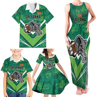 Custom Sri Lanka Rugby Family Matching Tank Maxi Dress and Hawaiian Shirt Tuskers Go Champions