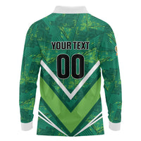 Custom Sri Lanka Rugby Long Sleeve Polo Shirt Tuskers Go Champions