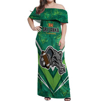 Custom Sri Lanka Rugby Off Shoulder Maxi Dress Tuskers Go Champions