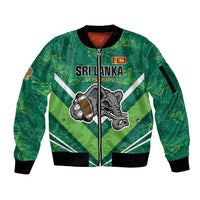 Custom Sri Lanka Rugby Sleeve Zip Bomber Jacket Tuskers Go Champions