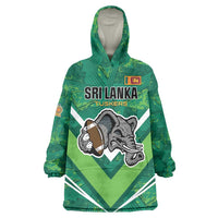 Custom Sri Lanka Rugby Wearable Blanket Hoodie Tuskers Go Champions