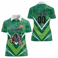 Custom Sri Lanka Rugby Women Polo Shirt Tuskers Go Champions