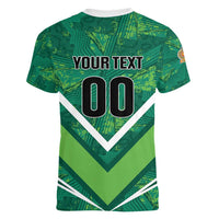 Custom Sri Lanka Rugby Women V-Neck T-Shirt Tuskers Go Champions