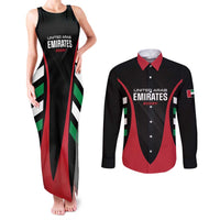 Custom United Arab Emirates Rugby Couples Matching Tank Maxi Dress and Long Sleeve Button Shirt UAE Go Champions