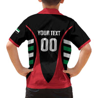 Custom United Arab Emirates Rugby Family Matching Off The Shoulder Long Sleeve Dress and Hawaiian Shirt UAE Go Champions