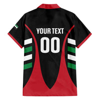 Custom United Arab Emirates Rugby Family Matching Off The Shoulder Long Sleeve Dress and Hawaiian Shirt UAE Go Champions