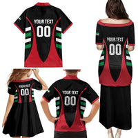 Custom United Arab Emirates Rugby Family Matching Puletasi and Hawaiian Shirt UAE Go Champions