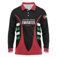 Custom United Arab Emirates Rugby Long Sleeve Polo Shirt UAE Go Champions