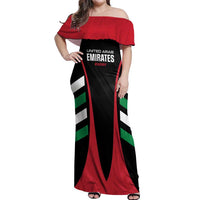 Custom United Arab Emirates Rugby Off Shoulder Maxi Dress UAE Go Champions