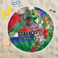 Costa Rica Guanacaste Day Beach Blanket Resplendent Quetzal Tropical Flowers - Wonder Print Shop