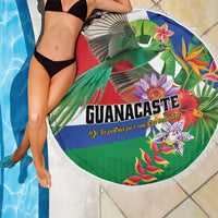 Costa Rica Guanacaste Day Beach Blanket Resplendent Quetzal Tropical Flowers - Wonder Print Shop